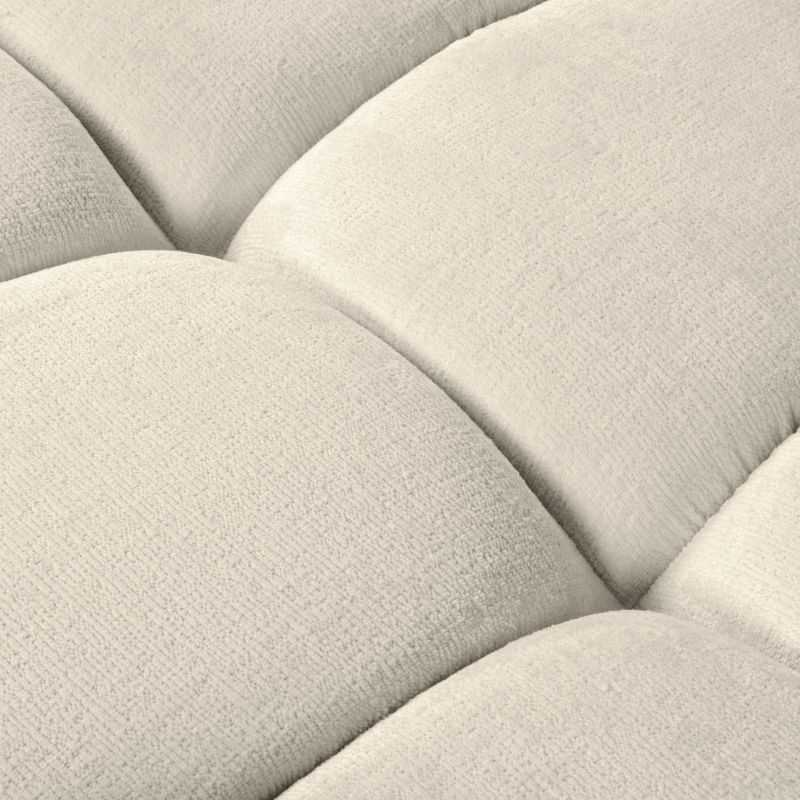 Canapé panoramique convertible SORELLA 6 places tissu chenille grège