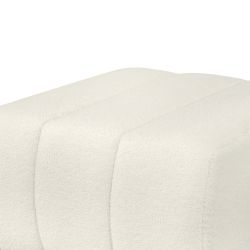 Pouf BELEM tissu bouclette écru