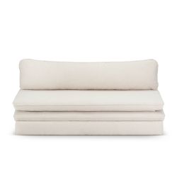Banquette convertible NOMA 3 places tissu bouclette grège