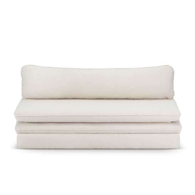 Banquette convertible NOMA 3 places tissu bouclette grège