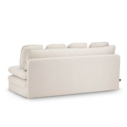 Banquette convertible NOMA 3 places tissu bouclette grège