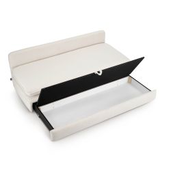 Banquette convertible NOMA 3 places tissu bouclette grège