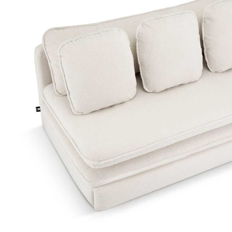 Banquette convertible NOMA 3 places tissu bouclette grège