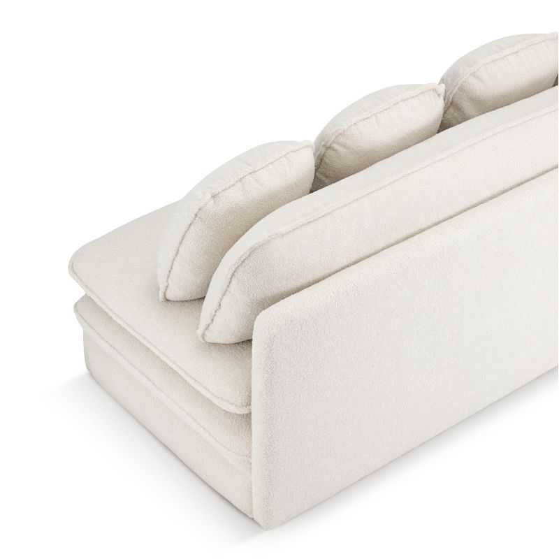 Banquette convertible NOMA 3 places tissu bouclette grège