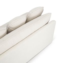 Banquette convertible NOMA 3 places tissu bouclette grège