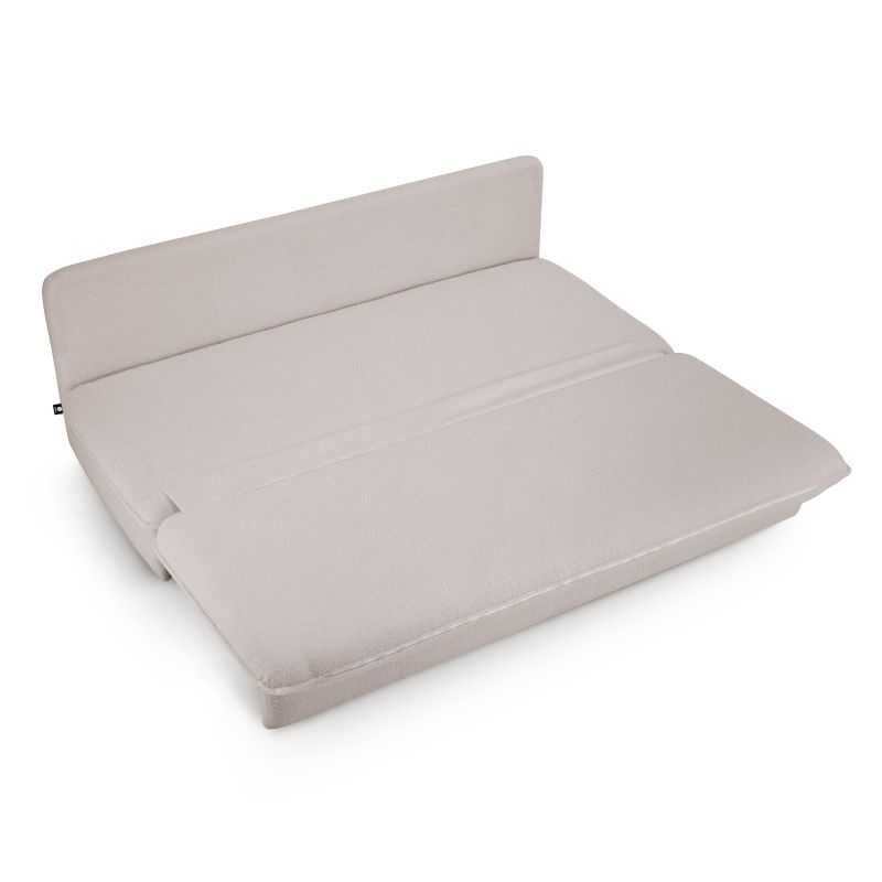 Banquette convertible NOMA 3 places tissu bouclette taupe