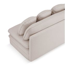 Banquette convertible NOMA 3 places tissu bouclette taupe