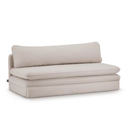 Banquette convertible NOMA 3 places tissu bouclette taupe