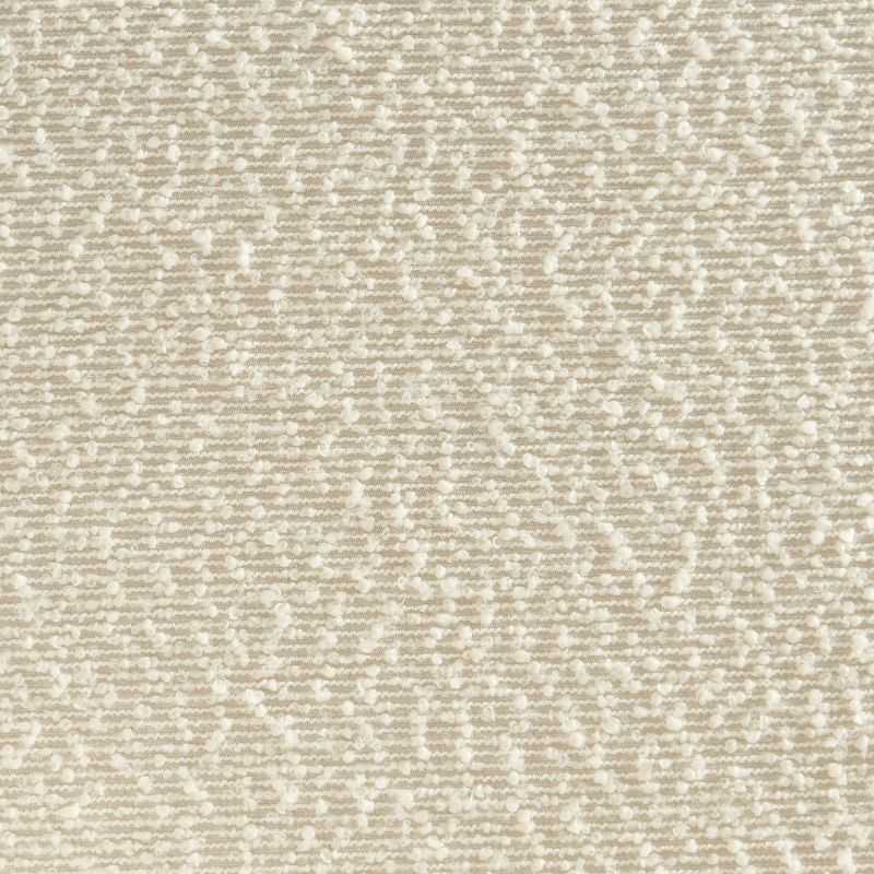 Lot de 2 chaises SIMONE tissu bouclette blanc cassé pieds bois teinté noyer