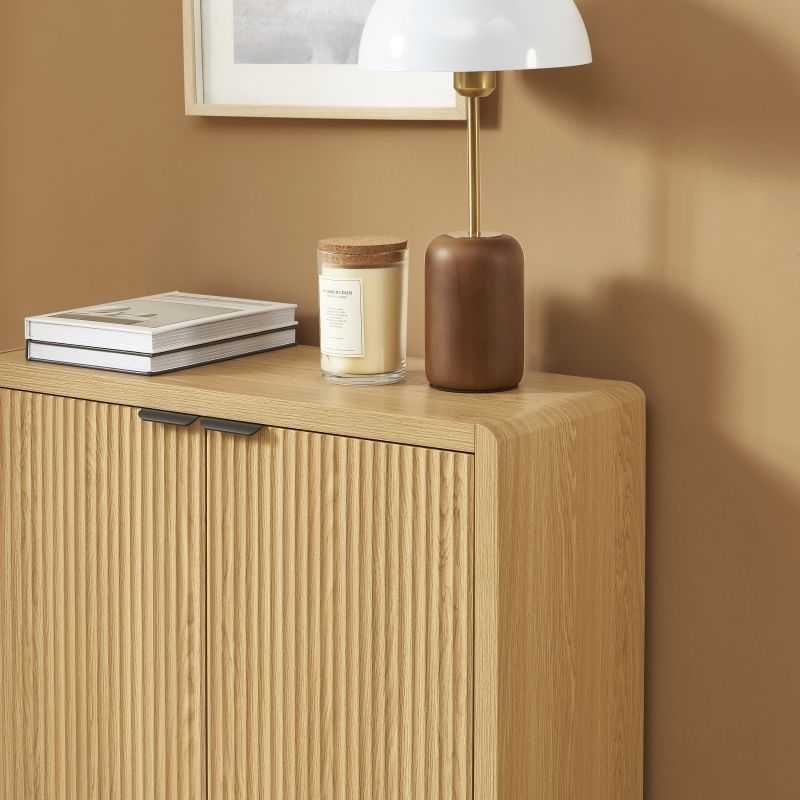 Buffet UTICA effet chêne 2 portes 30cm
