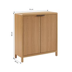 Buffet UTICA effet chêne 2 portes 30cm