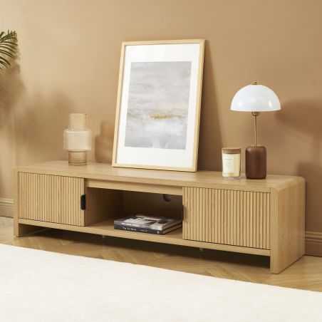 Meuble TV UTICA effet chêne 160cm