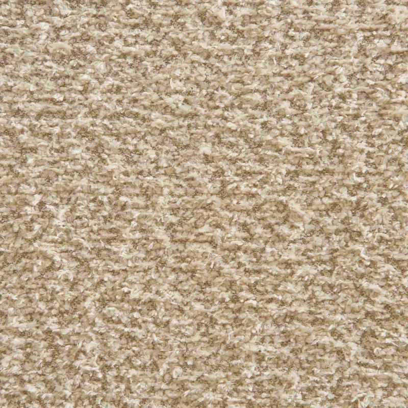 Lot de 2 chaises NOA tissu bouclette beige pieds métal finition bois