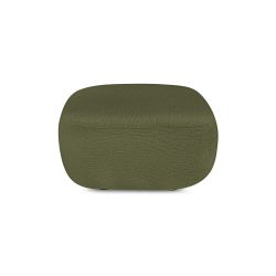 Pouf CARLOTTA tissu chenille vert kaki