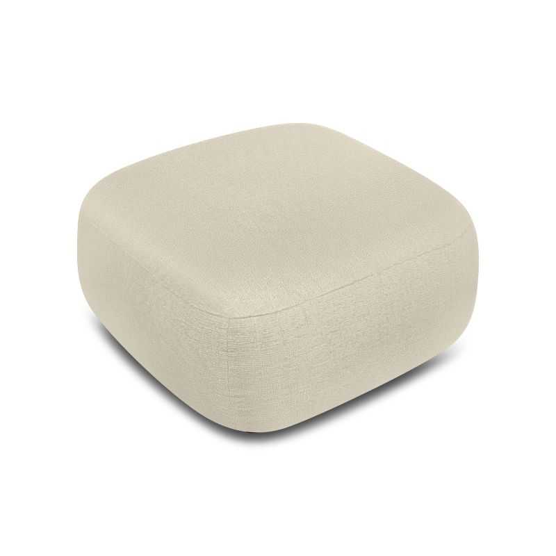 Pouf CARLOTTA tissu bouclette grège
