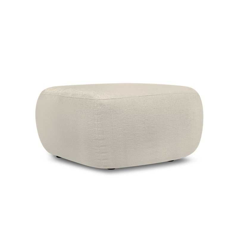 Pouf CARLOTTA tissu bouclette grège