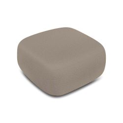 Pouf CARLOTTA tissu bouclette taupe