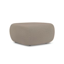 Pouf CARLOTTA tissu bouclette taupe