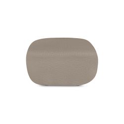Pouf CARLOTTA tissu bouclette taupe