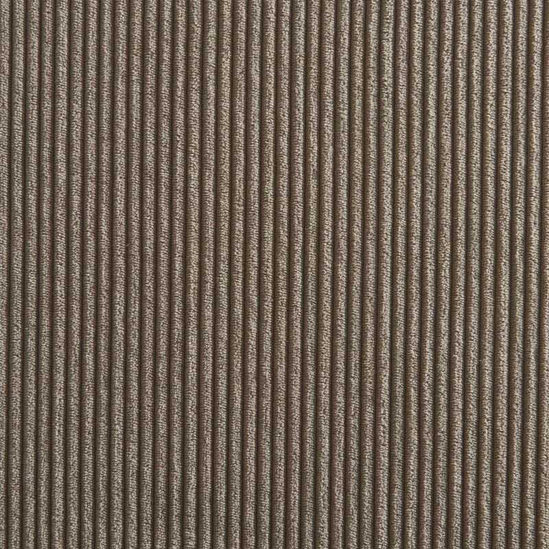 Lot de 2 chaises JACK velours côtelé grège pieds métal chromé