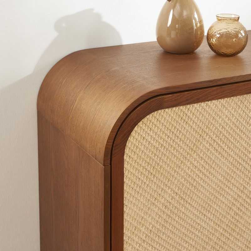 Buffet LUA placage frêne cannage 3 portes 165 cm