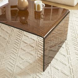 Table basse GINZA verre trempé caramel