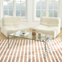 Table basse GINZA verre trempé transparent