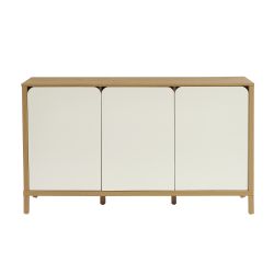 Buffet KILDA blanc effet chêne