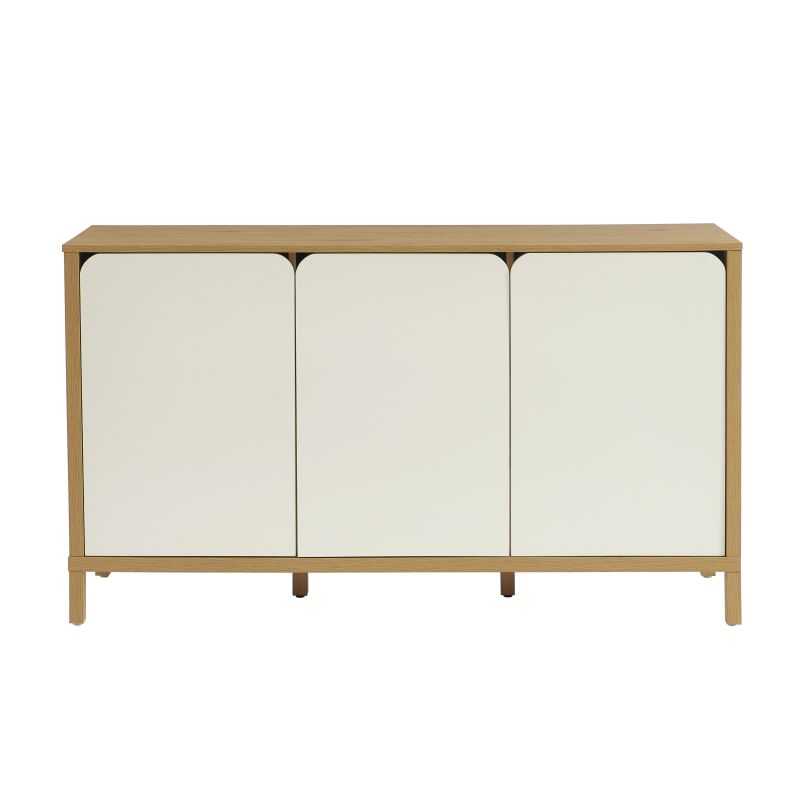 Buffet KILDA blanc effet chêne