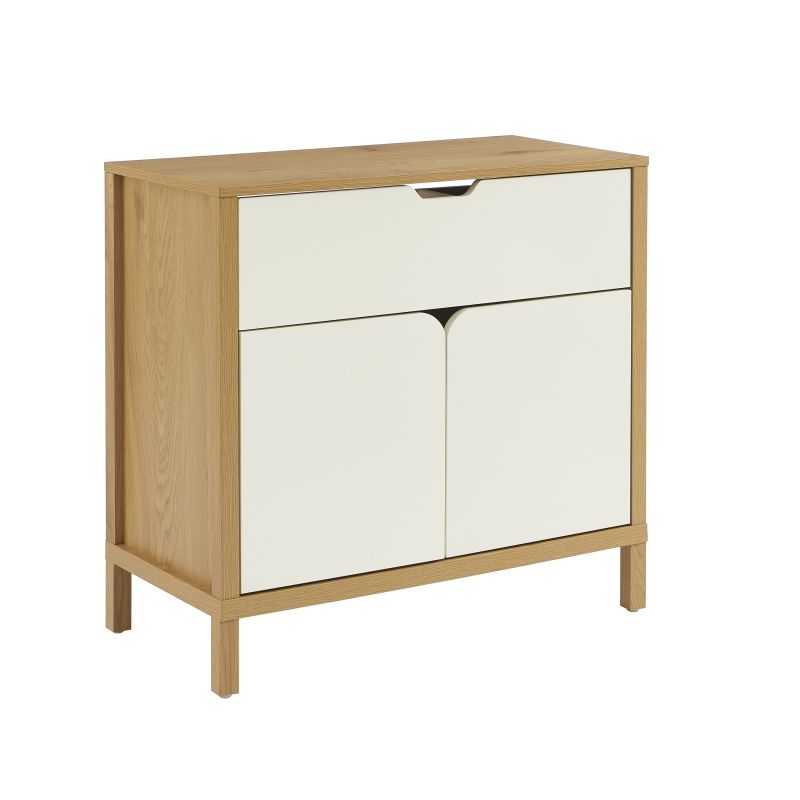 Meuble sous lavabo KILDA blanc effet chêne 