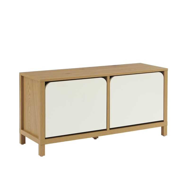 Banc à chassure KILDA blanc effet chêne
