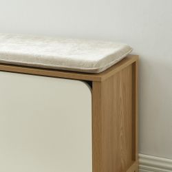 Banc à chassure KILDA blanc effet chêne