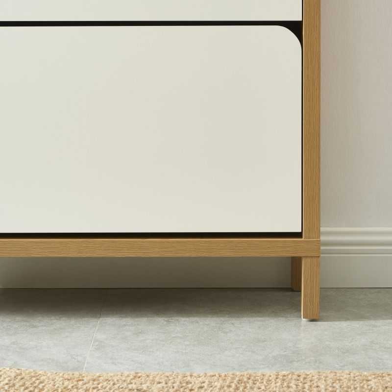 Meuble à chaussure KILDA blanc effet chêne