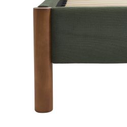 Lit BOWI tissu kaki 140190 sommier inclus