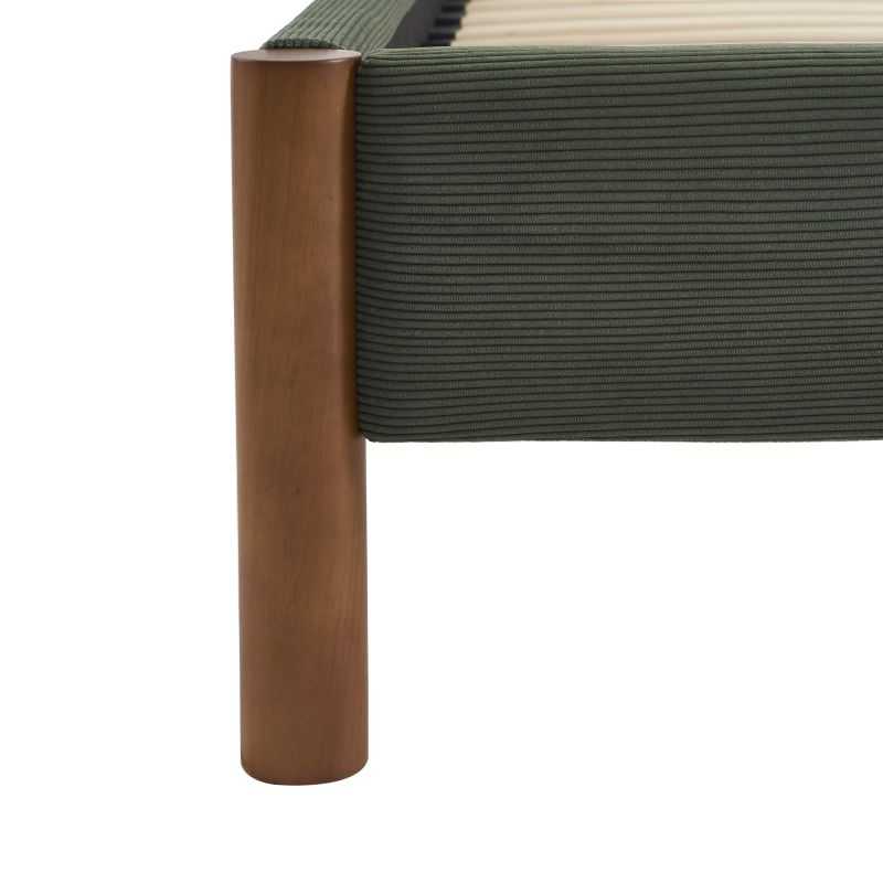 Lit BOWI tissu kaki 140190 sommier inclus