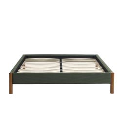 Lit BOWI tissu kaki 160200 sommier inclus