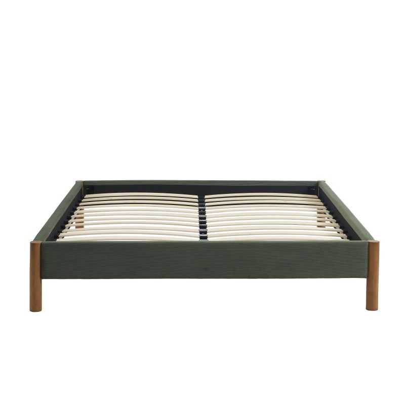 Lit BOWI tissu kaki 160200 sommier inclus