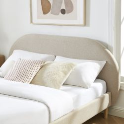 Lit NEBULA tissu grège 160200 sommier inclus