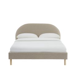 Lit NEBULA tissu grège 140190 sommier inclus