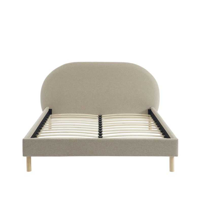 Lit NEBULA tissu grège 140190 sommier inclus