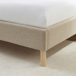 Lit NEBULA tissu grège 140190 sommier inclus