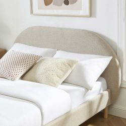 Lit NEBULA tissu grège 140190 sommier inclus