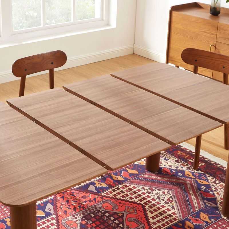 Table à manger extensible PILAR placage noyer 90-160cm