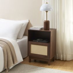 Table de chevet HARIA effet noyer