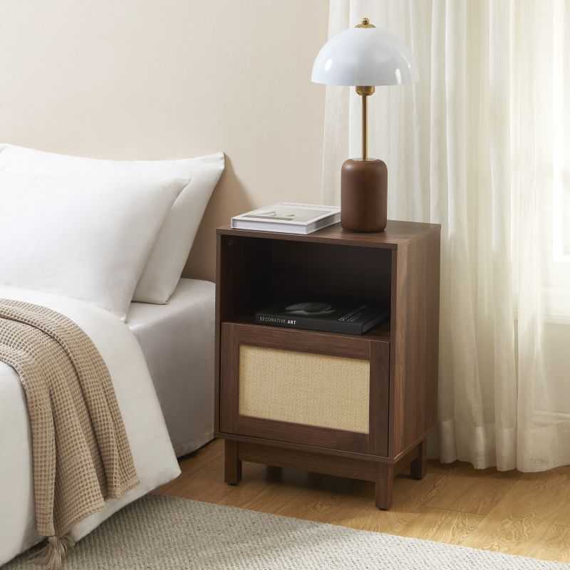 Table de chevet HARIA effet noyer