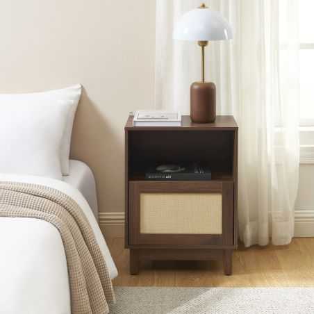 Table de chevet HARIA effet noyer