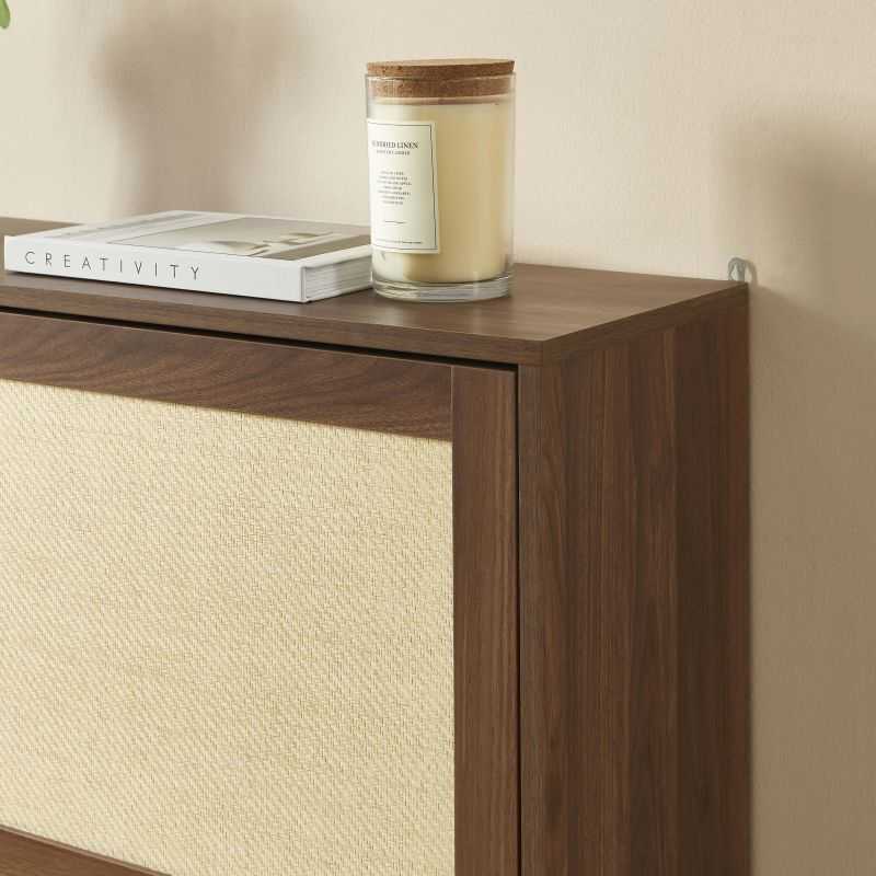 Meuble à chaussures HARIA effet noyer