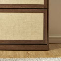 Meuble à chaussures HARIA effet noyer