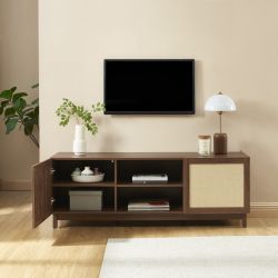 Meuble TV HARIA effet noyer