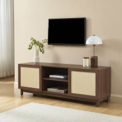 Meuble TV HARIA effet noyer